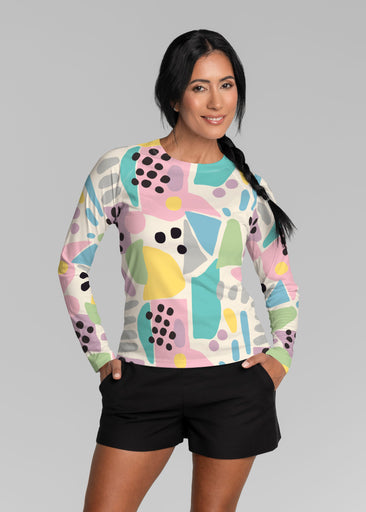 Domino Pastel (14308) ~ Long Sleeve Rash Guard