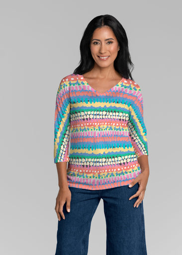 Riviera (14309) ~ Signature 3/4 Sleeve V-Neck Top