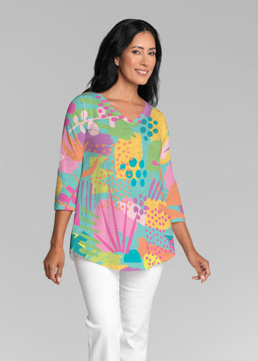 Gloria (14310) ~ V-neck Flowy Tunic