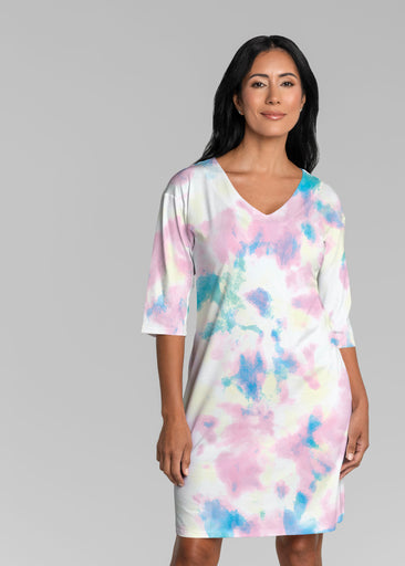 Aurora (14312) ~ Lucy 3/4 Sleeve V-Neck Dress