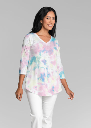 Aurora (14312) ~ V-neck Flowy Tunic