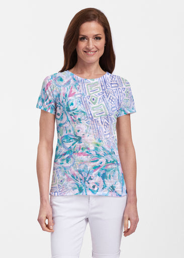 Lilly (17234) ~ Sheer Short Sleeve Crew Shirt