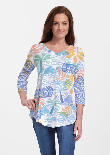 Bahama Mama (17256) ~ V-neck Flowy Tunic