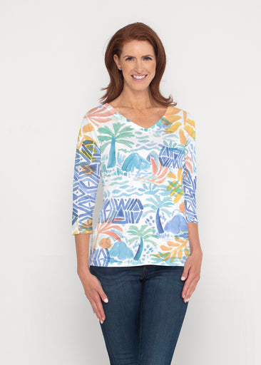 Bahama Mama (17256) ~ Signature 3/4 Sleeve V-Neck Top