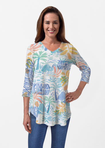 Bahama Mama (17256) ~ Butterknit V-neck Flowy Tunic