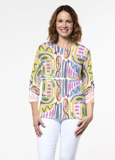 Musical Dance (17263) ~ Signature 3/4 Sleeve Crew Neck Top