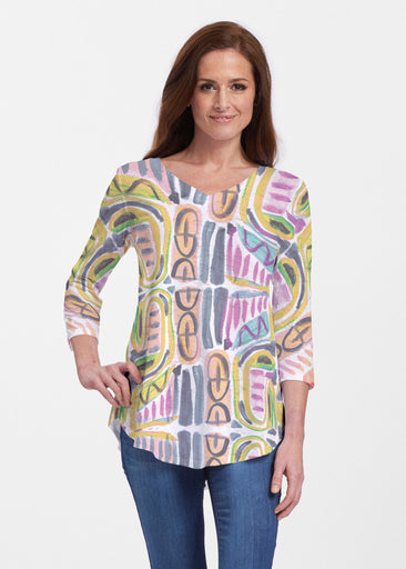 Musical Dance (17263) ~ V-neck Flowy Tunic