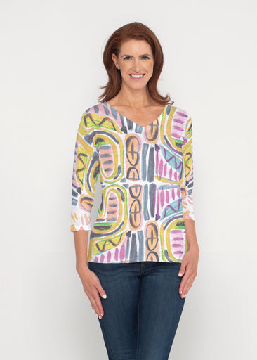 Musical Dance (17263) ~ Signature 3/4 Sleeve V-Neck Top