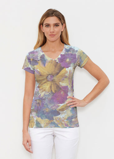 Maya (17266) ~ Signature Cap Sleeve V-Neck Shirt