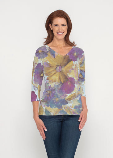 Maya (17266) ~ Signature 3/4 Sleeve V-Neck Top