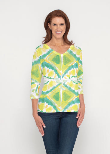 Limeade (17272) ~ Signature 3/4 Sleeve V-Neck Top