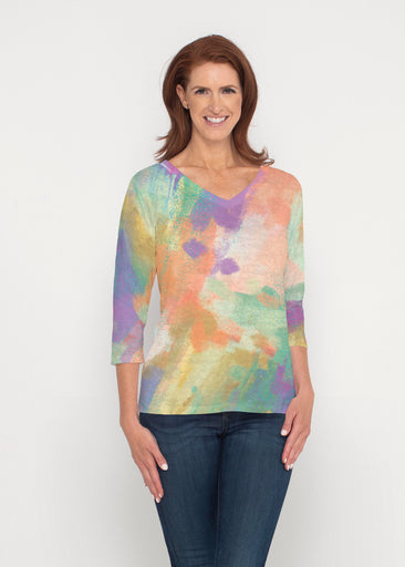 Chalk Of Dreams (17278) ~ Signature 3/4 Sleeve V-Neck Top