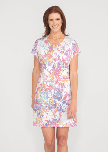 Lovely (19207) ~ French Terry Short Sleeve Crew Dress