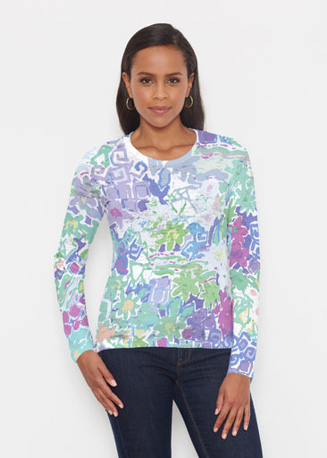 Floral Graffiti (19210) ~ Signature Long Sleeve Crew Shirt