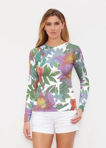 Hibiscus Island (19212) ~ Long Sleeve Rash Guard