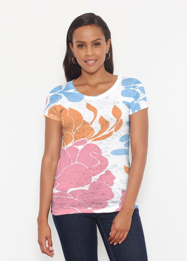 Lotus Pink/Orange (23058) ~ Short Sleeve Scoop Shirt