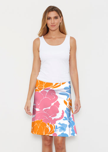 Lotus Pink/Orange (23058) ~ Silky Brenda Skirt 21 inch