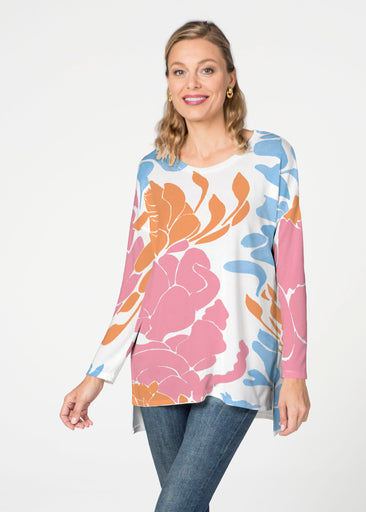 Lotus Pink/Orange (23058) ~ Slouchy Butterknit Top