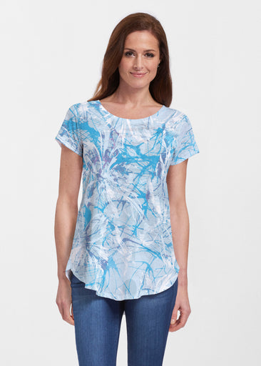 Paint Jam (26002) ~ Short Sleeve Scoop Neck Flowy Tunic