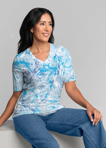 Paint Jam (26002) ~ Signature Elbow Sleeve V-Neck Top