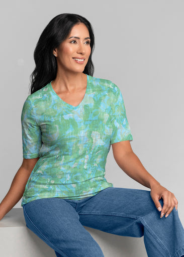 Bali Batik (26003) ~ Signature Elbow Sleeve V-Neck Top