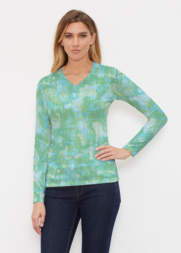Bali Batik (26003) ~ Butterknit Long Sleeve V-Neck Top