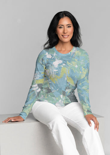 Rain forest Splash (26005) ~ Thermal Long Sleeve Crew Shirt