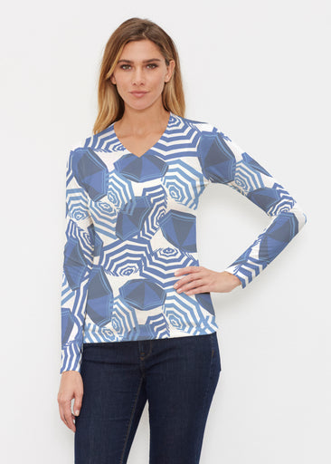 Summer Pop (26006) ~ Butterknit Long Sleeve V-Neck Top