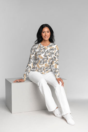Zebra Fish (26007) ~ Thermal Long Sleeve Crew Shirt