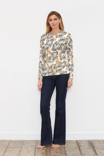 Zebra Fish (26007) ~ Butterknit Long Sleeve Crew Top