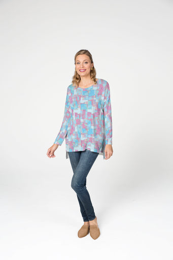 College Cutout (26008) ~ Slouchy Butterknit Top