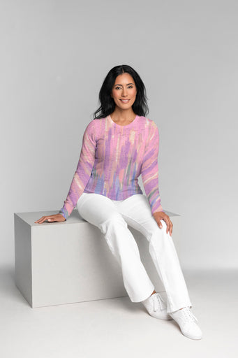 Monets Pallette (26009) ~ Thermal Long Sleeve Crew Shirt
