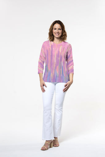 Monets Pallette (26009) ~ Signature 3/4 Sleeve Crew Neck Top