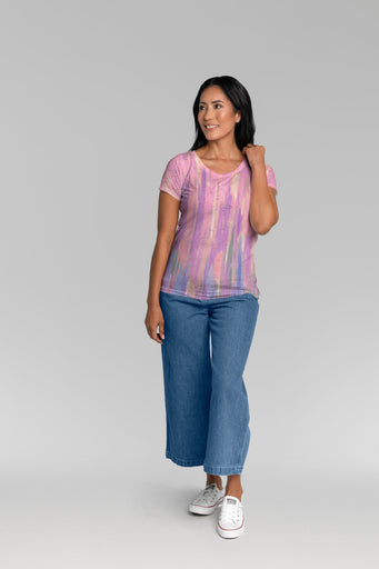 Monets Pallette (26009) ~ Short Sleeve Scoop Shirt