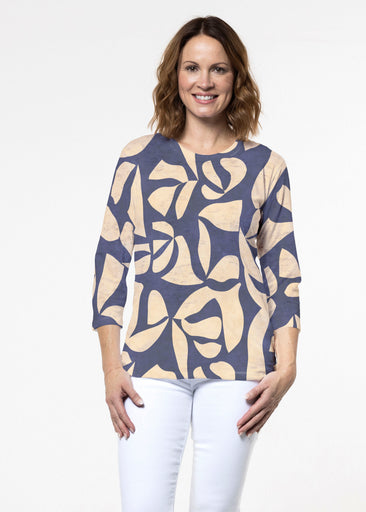 Bonhomie Creme (26010) ~ Signature 3/4 Sleeve Crew Neck Top