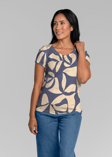 Bonhomie Creme (26010) ~ Short Sleeve Scoop Shirt