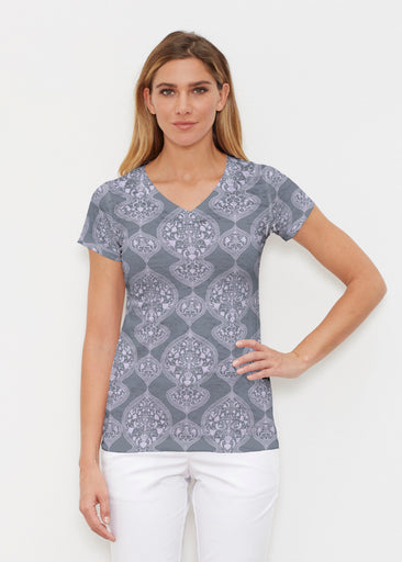 Mindful Eventide (26013) ~ Signature Cap Sleeve V-Neck Shirt