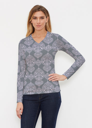 Mindful Eventide (26013) ~ Butterknit Long Sleeve V-Neck Top