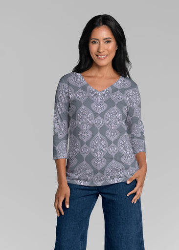 Mindful Eventide (26013) ~ Signature 3/4 Sleeve V-Neck Top