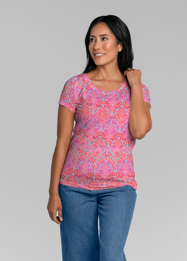 Spice Road Poppy (26014) ~ Short Sleeve Scoop Shirt