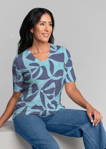 Bonhomie Surf (26017) ~ Signature Elbow Sleeve V-Neck Top