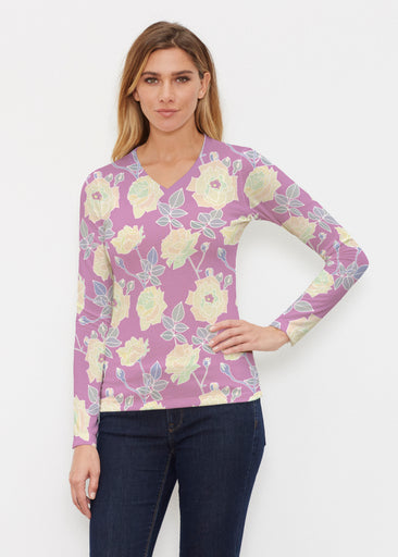 Diana Berry (26018) ~ Butterknit Long Sleeve V-Neck Top