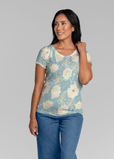Diana Aqua (26019) ~ Short Sleeve Scoop Shirt
