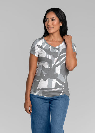 Amaze Grey (26020) ~ Short Sleeve Scoop Shirt