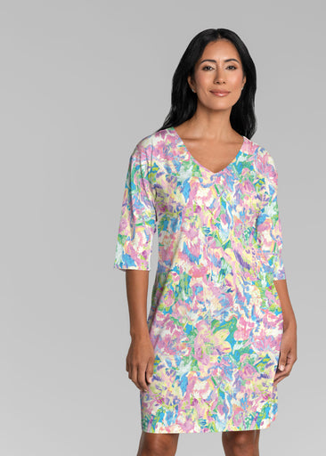 Bon Bon (26023) ~ Lucy 3/4 Sleeve V-Neck Dress