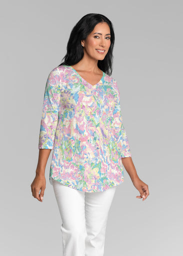 Bon Bon (26023) ~ V-neck Flowy Tunic