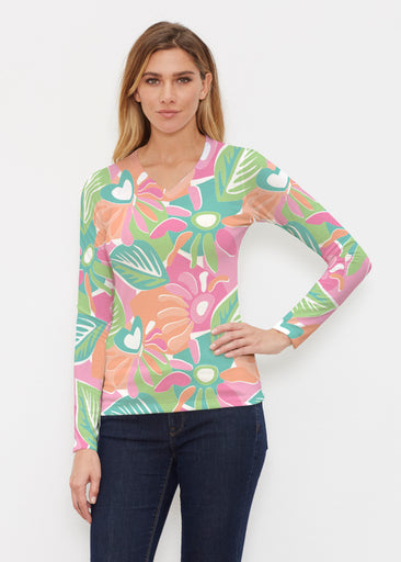 Love Island (26024) ~ Butterknit Long Sleeve V-Neck Top