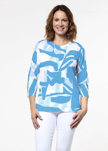 Amaze Sky (26025) ~ Signature 3/4 Sleeve Crew Neck Top