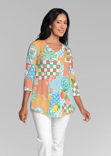 Amalfi (26027) ~ V-neck Flowy Tunic