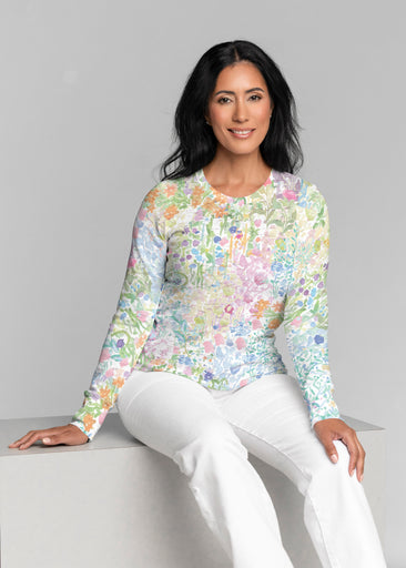 Flower Market (26028) ~ Thermal Long Sleeve Crew Shirt